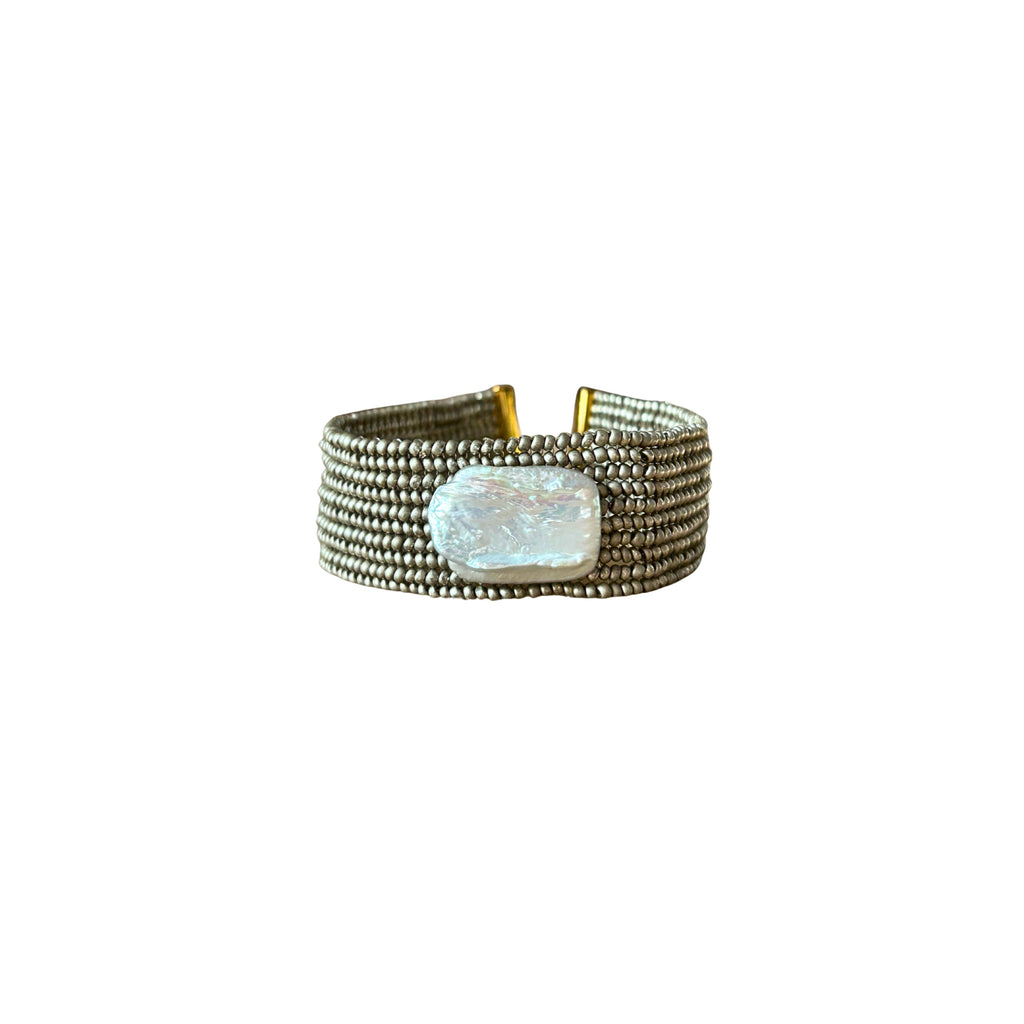 BAROQUE PEARL WOVEN CUFF BİLEKLİK
