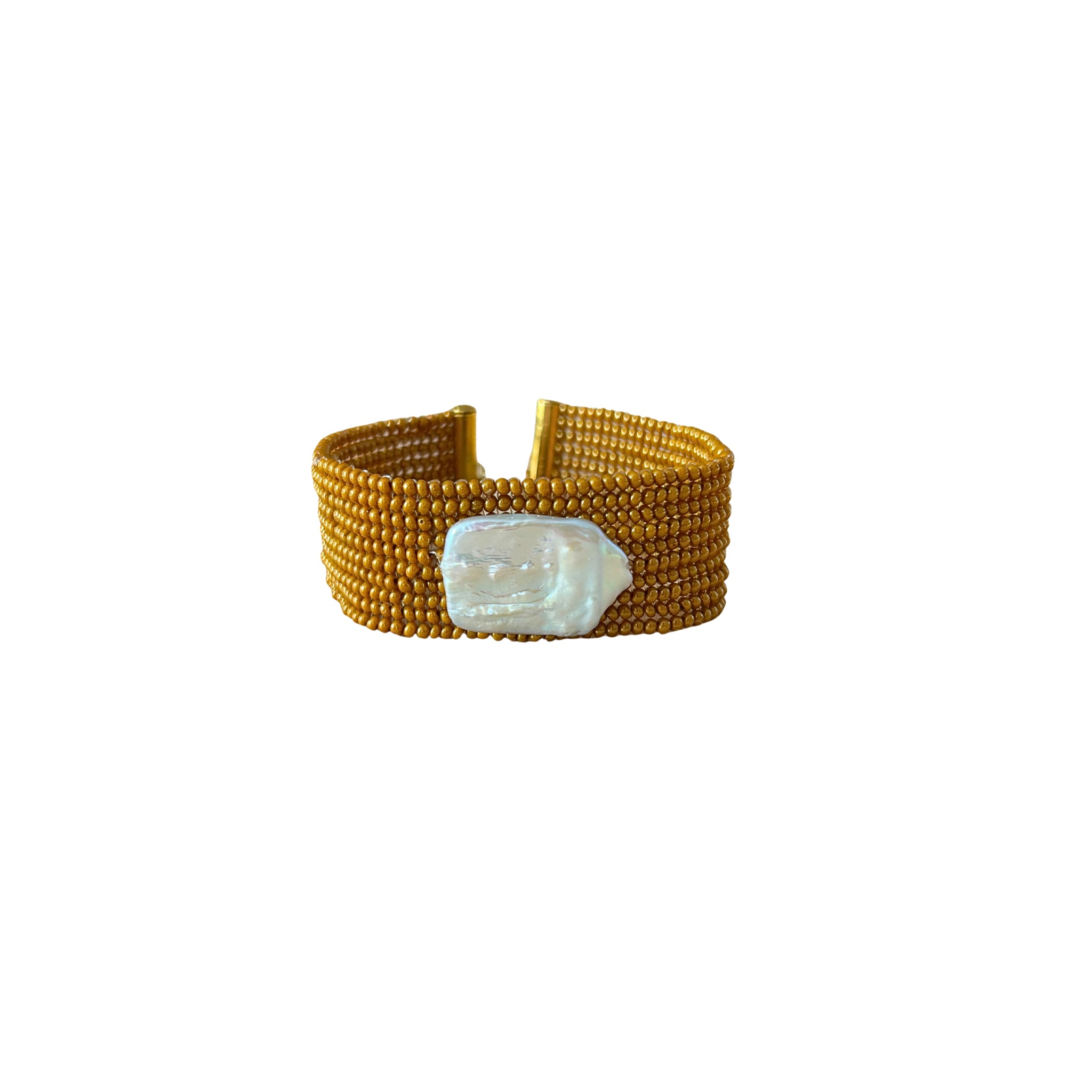 BAROQUE PEARL WOVEN CUFF BİLEKLİK