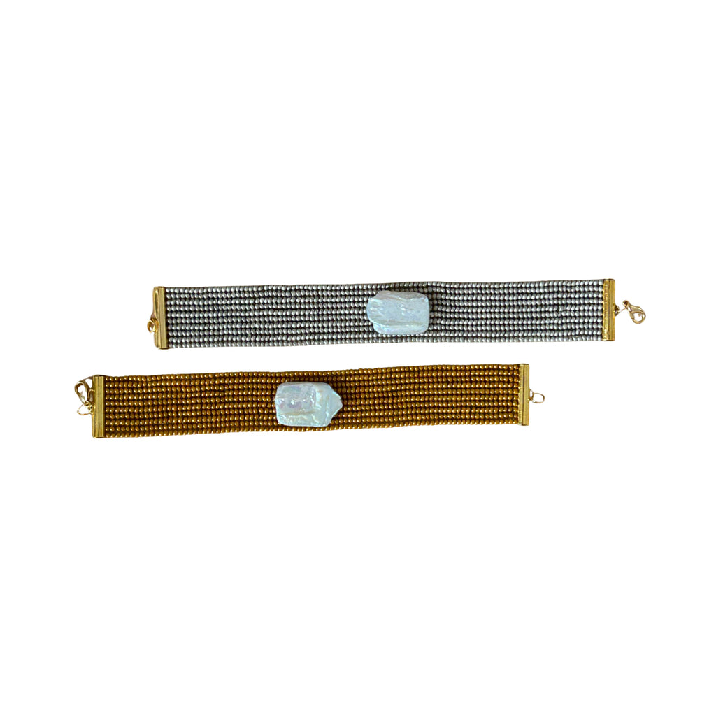 BAROQUE PEARL WOVEN CUFF BİLEKLİK